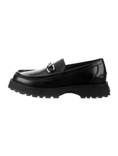 Pre-owned Fendi Leather Loafers In Black