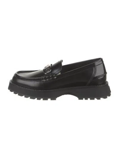 Pre-owned Fendi Leather Loafers W/ Tags In Black