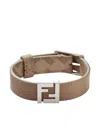 Fendi Ff Reversible Bracelet Accessories In Brown