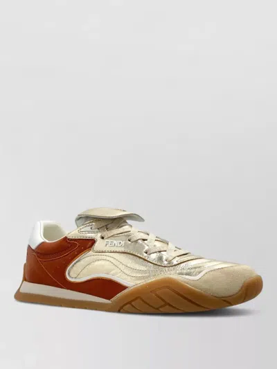 Fendi Leather Low-top Sneakers In Multi