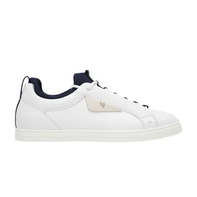 Pre-owned Fendi Leather Low Top 'white Blueberry'