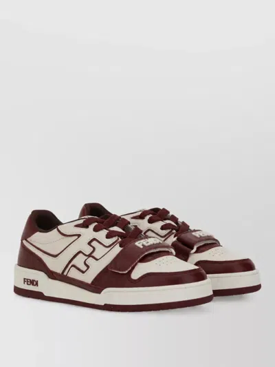 Fendi Leather Low-top Sneakers In Animal Print