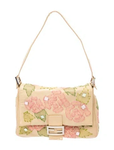 Pre-owned Fendi Leather Mama In Neutrals