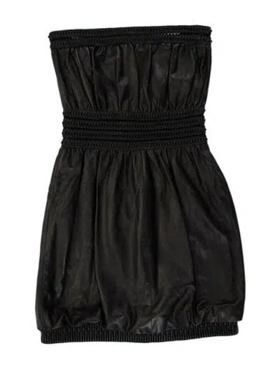 Pre-owned Fendi Leather Mini Dress In Multicolor