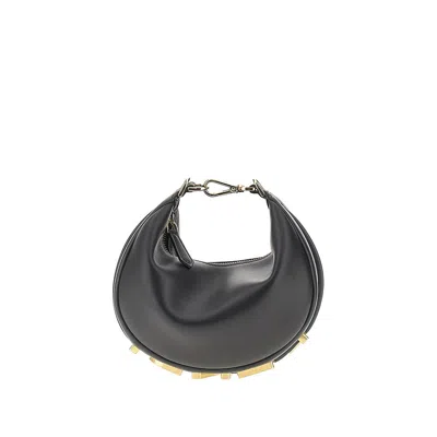 Fendi Leather Mini 'graphy' Bag In Black