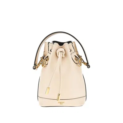 FENDI LEATHER MINI 'MON TRESOR' BUCKET BAG
