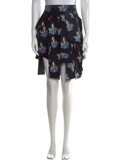 Pre-owned Fendi Leather Mini Skirt In Black