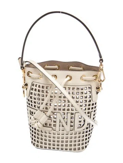 Pre-owned Fendi Leather Mon Tresor In Neutral