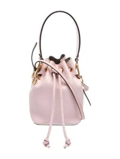 Pre-owned Fendi Leather Mon Tresor In Pink