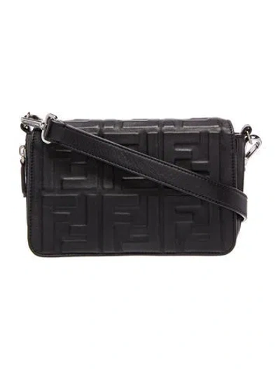 Pre-owned Fendi Leather Nappa In Black