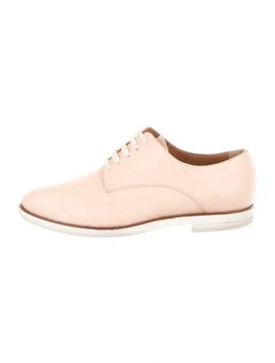 Pre-owned Fendi Leather Oxfords In Pink