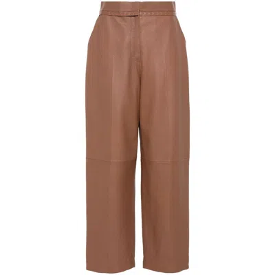 FENDI FENDI LEATHER PANTS