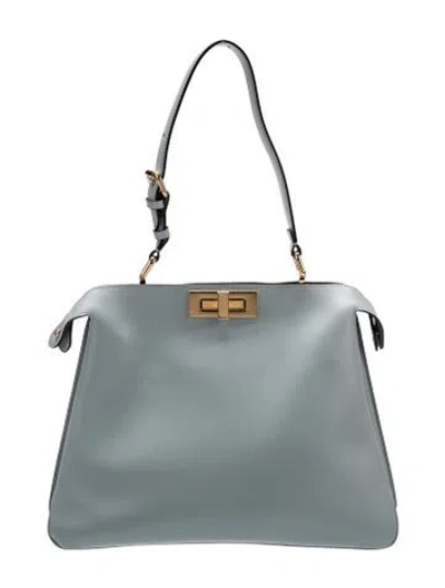Pre-owned Fendi Leather Peekaboo 2024 In Blue