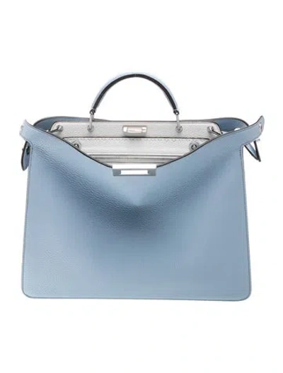 Pre-owned Fendi Leather Peekaboo Medium 2023 In Blue