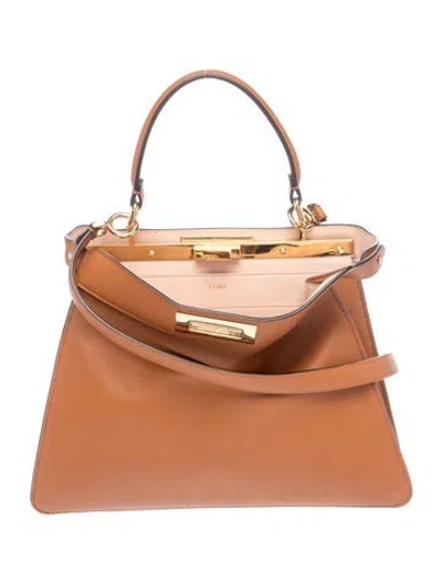 Pre-owned Fendi Leather Peekaboo In Pink