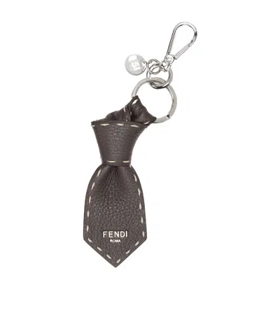 Fendi Leather Pendant In Black