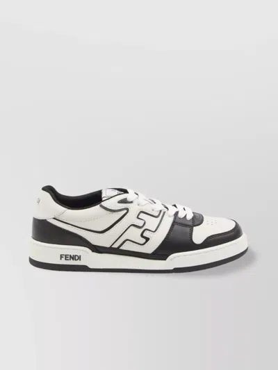 Fendi Leather Perforated Toe Sneakers
