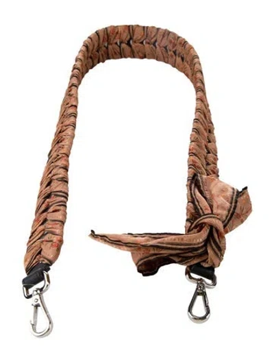 Pre-owned Fendi Leather Printed Bag Strap In Neutral