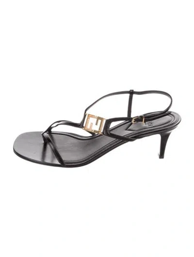 Pre-owned Fendi Leather Pumps W/ Tags In Gray