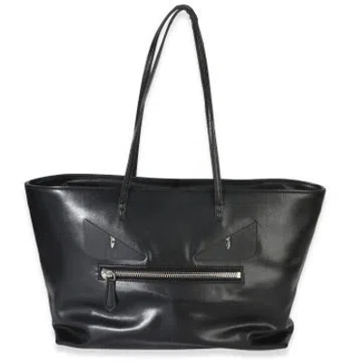 Pre-owned Fendi Leather Roll Tote In Black