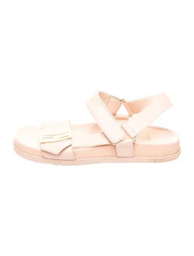 Pre-owned Fendi Leather Sandals In Pink