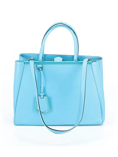 Pre-owned Fendi Leather Satchel In Blue