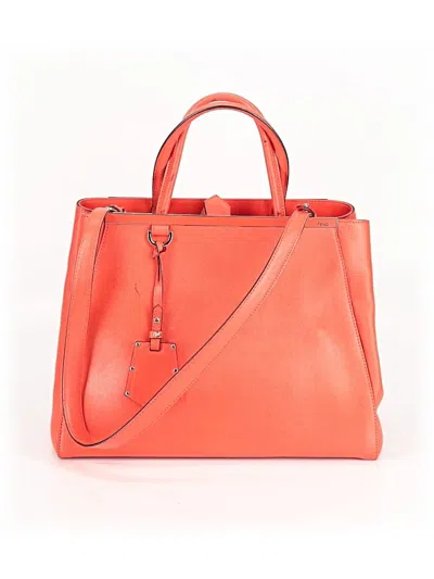 Pre-owned Fendi Leather Satchel In Orange