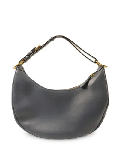 Pre-owned Fendi Leather Shoulder Bag In Blue
