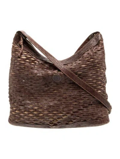 Pre-owned Fendi Leather Shoulder Bag In Brown