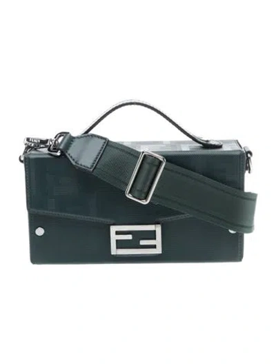 Pre-owned Fendi Leather Shoulder Bag In Green