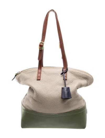 Pre-owned Fendi Leather Shoulder Bag In Green