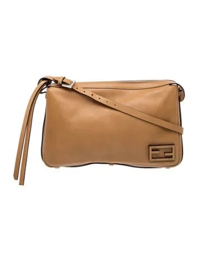 Pre-owned Fendi Leather Simply Medium 2024 In Neutral