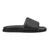 Fendi Leather Slide With Wide Band In Black