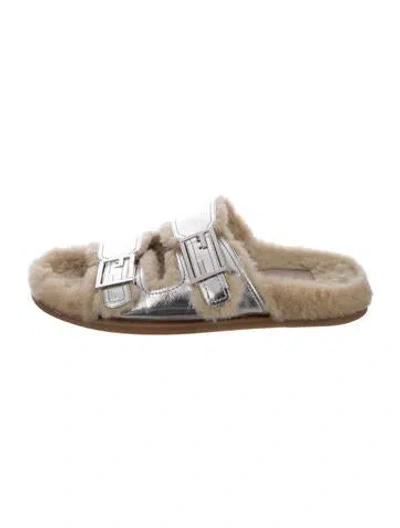 Pre-owned Fendi Leather Slides