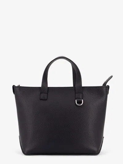 Fendi Leather Small Shopping Bag In Black