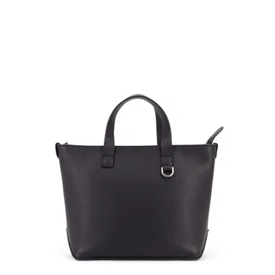Fendi Leather Small Shopping Bag In Black