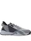 Fendi White Gray Monogram Flow Sneaker In Gray