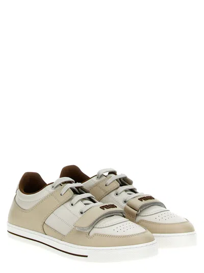 Fendi Kids' Leather Sneakers In Multicolor