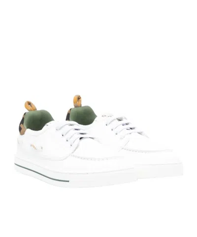 Fendi Kids' Leather Sneakers In White