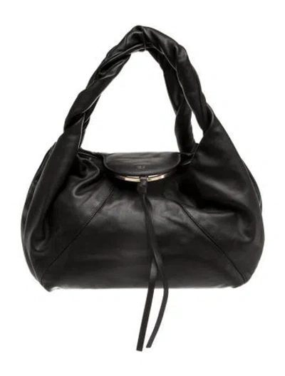 Pre-owned Fendi Leather Spy Small In Black