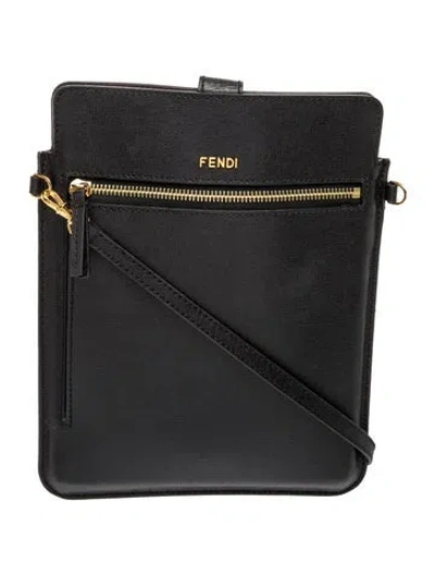 Pre-owned Fendi Leather Suitcase 2023 In Black