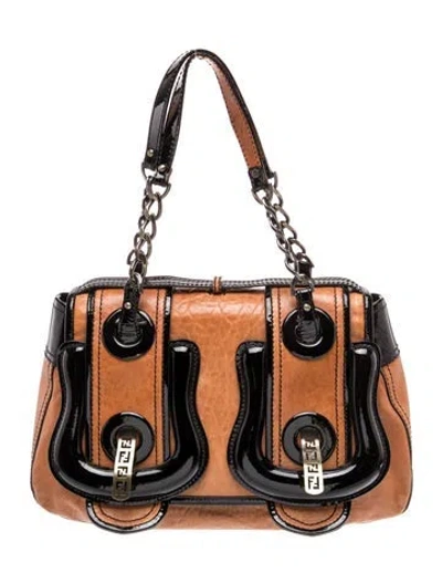Pre-owned Fendi Leather Top Handle Bag In Multi