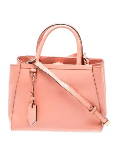Pre-owned Fendi Leather Top Handle Bag In Orange