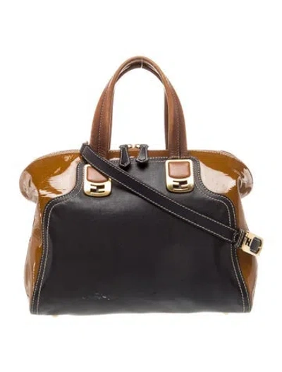 Pre-owned Fendi Leather Tote In Black