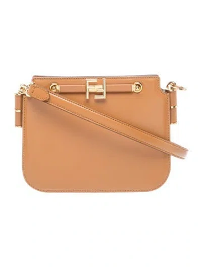 Pre-owned Fendi Leather Touch Medium In Brown