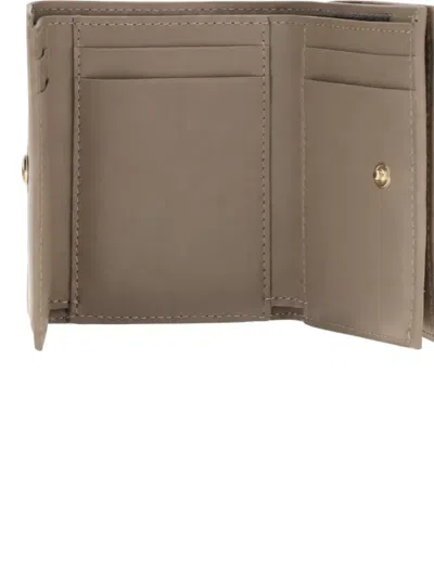 Fendi Leather Trifold Wallet In Brown