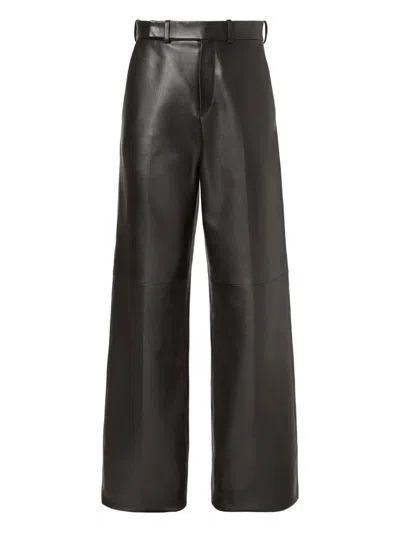 FENDI FENDI LEATHER TROUSERS