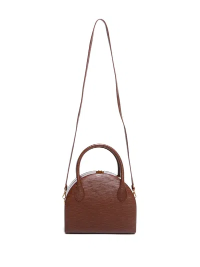 Pre-owned Fendi Leather Two-way Bag In Brown