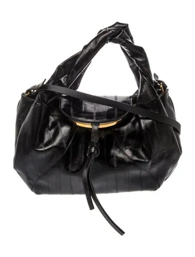 Pre-owned Fendi Leather Vintage Handbag In Black