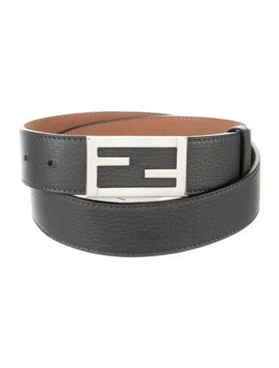 Pre-owned Fendi Leather Waist Belt In Black